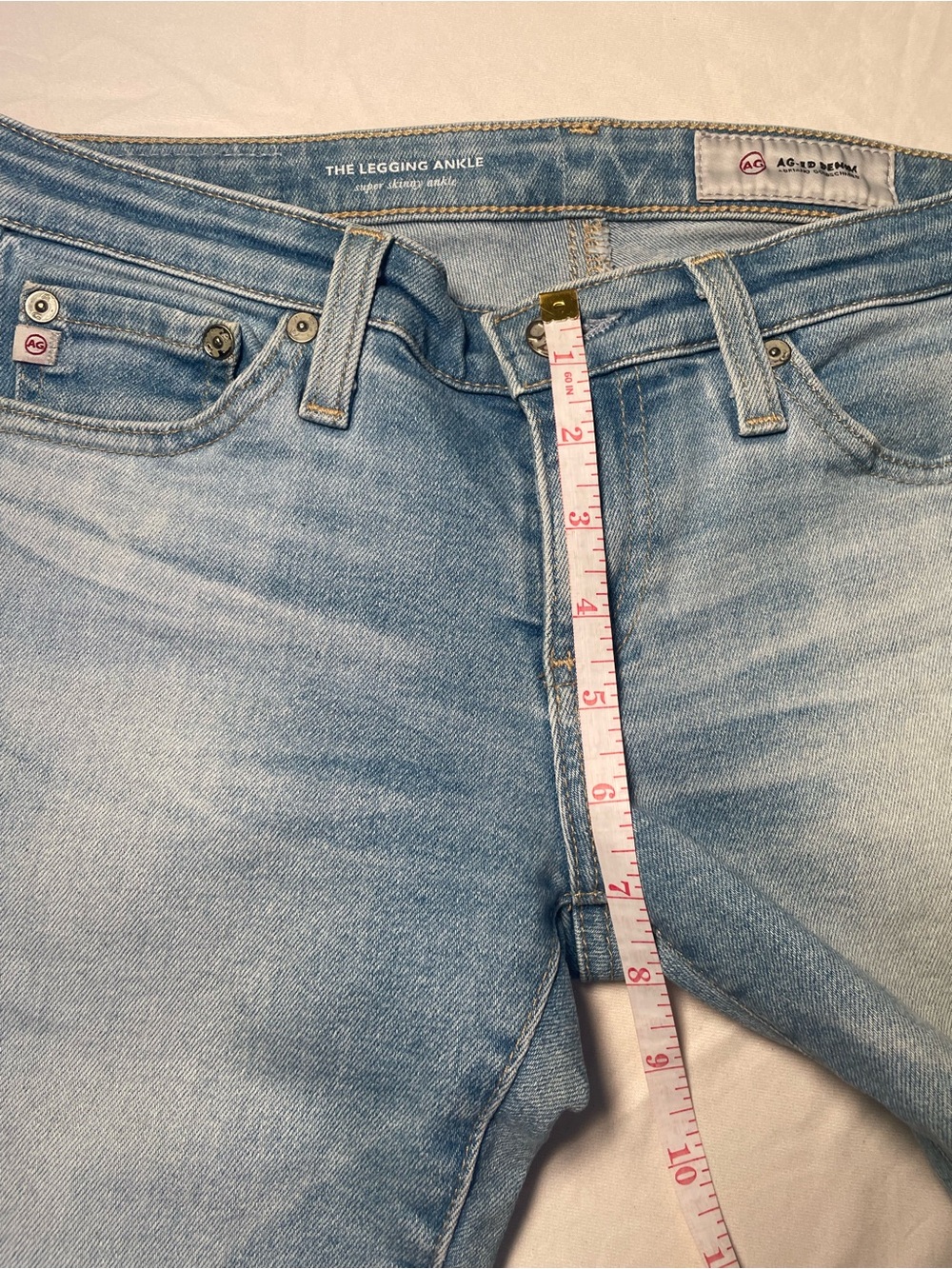 AG Adriano Goldschmied Blue The Legging Ankle Super Skinny Jeans Womens 24R - Picture 5 of 7